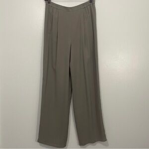 Talbots Gray Silk Wide Leg Pants NWOT Size 2P